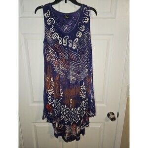 Vintage Angel Touch Dress Womens Size Free Size Purple Sequin Embroidered Maxi